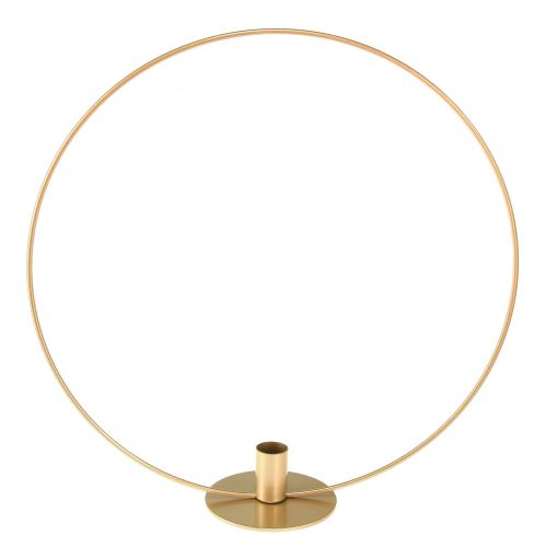 Dekoring Metall Ring Stabkerzenhalter Champagne Ø35cm