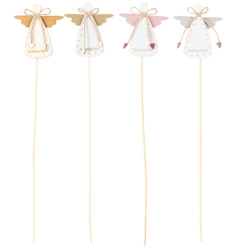 Dekostecker Engel aus Holz Schutzengel Figur am Stab 31cm 12St | Floristik24.de