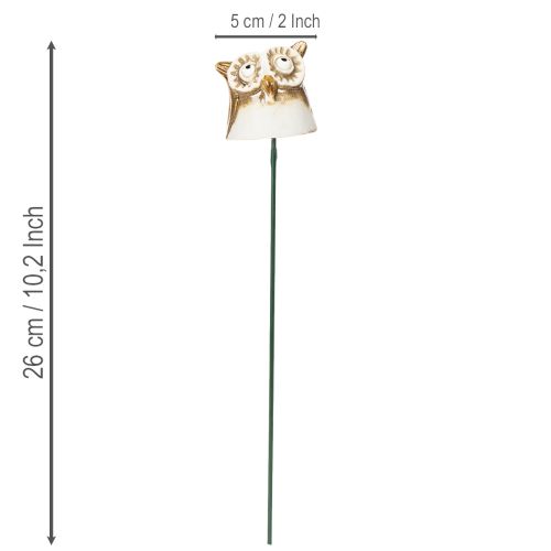 Keramik Eulenstecker Dekofigur für Pflanzen 26cm 2St | Floristik24.de