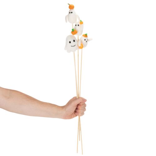 Geister Figuren auf Holzstab Halloween Dekoration 54cm 8St | Floristik24.de