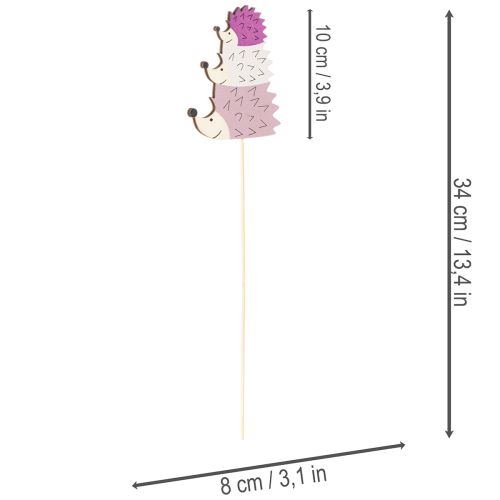 Deko Stecker Bunte Igel Familie Gartendeko 34cm 12St | Floristik24.de