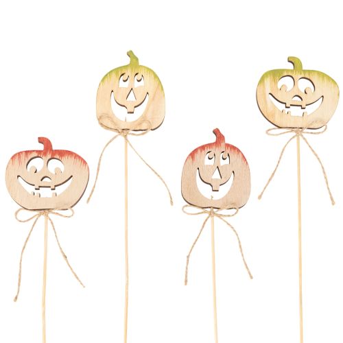 Dekostecker Kürbis mit Gesicht Halloween Deko 31cm 12St