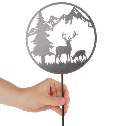 Dekostecker Waldtiere Hirsch und Kiefer 100cm | Floristik24.de