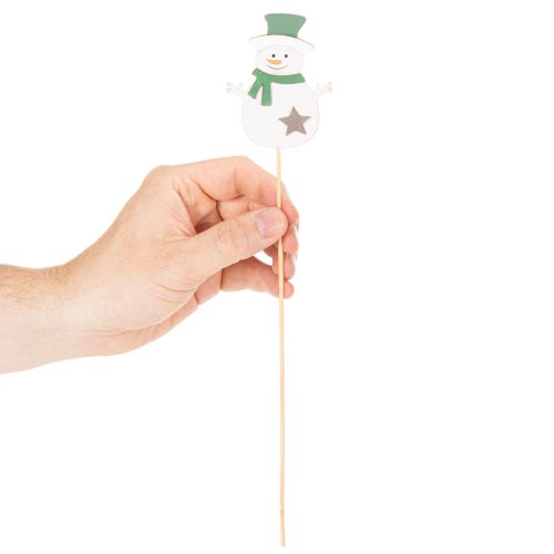 Holzstecker Schneemann für Blumendeko Weihnachten 31cm 12St | Floristik24.de
