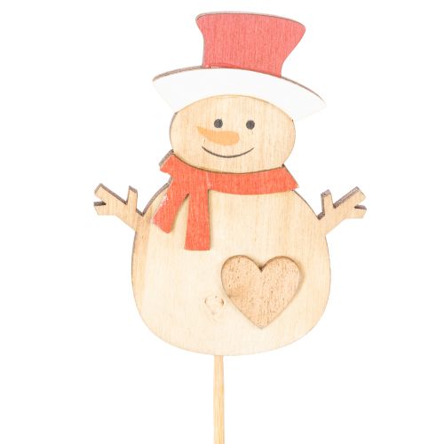 Holzstecker Schneemann für Blumendeko Weihnachten 31cm 12St | Floristik24.de