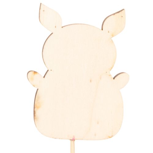 Dekostecker Schweinchen Blumendeko Holz 31cm 16St | Floristik24.de