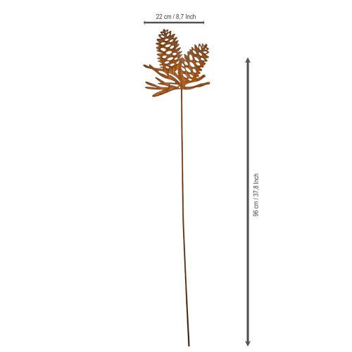 Zapfenstecker Metall Deko Tannenzapfen Motiv 96cm | Floristik24.de