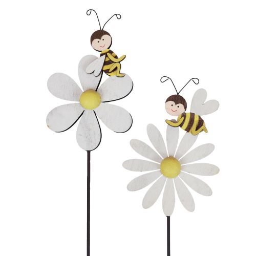 Floristik24 Frühlingsdeko Blumenstecker Bienen Deko 11×7,5cm 6St