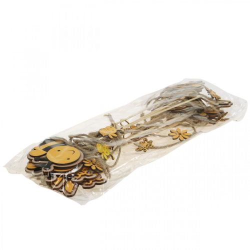 Floristik24 Bienenstecker Blumenstecker Holz Bienen Deko 8cm/32cm 12 St