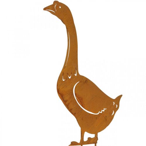 Floristik24 Edelrost Gartenstecker Gans Retro H42,5cm