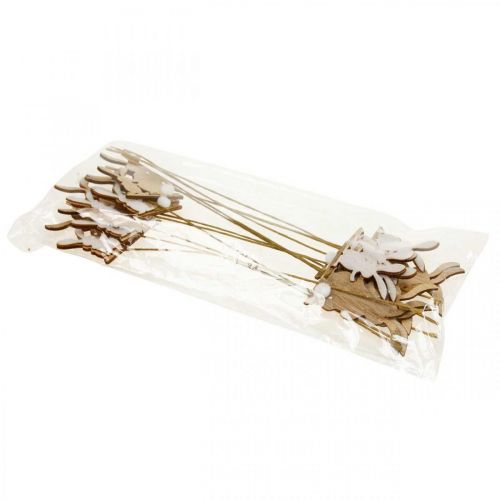 Artikel Blumenstecker Hase Dekostecker Holz Draht 5,5x0,5x7cm 12St