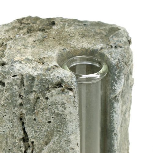 Floristik24 Betonvase mit Reagenzglas H15cm 3St