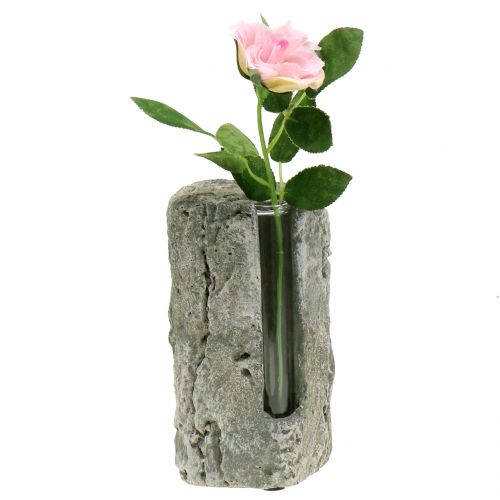 Floristik24 Betonvase mit Reagenzglas H15cm 3St