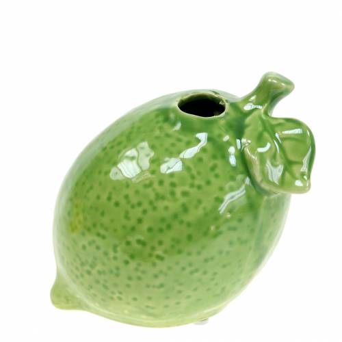 Floristik24 Steingutvase Limette Grün 10cm