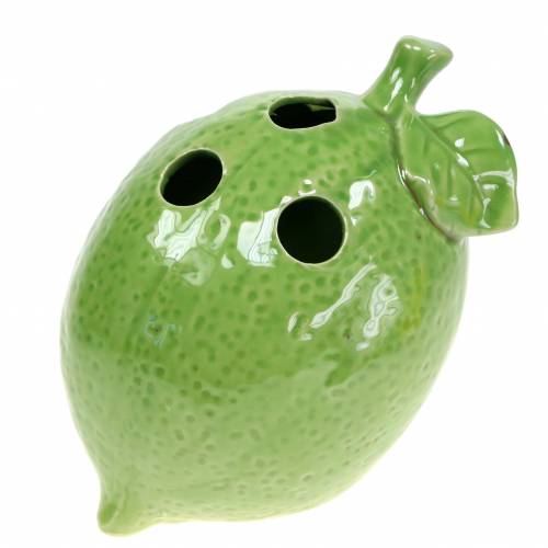 Steingutvase Zitrone Limette Grün 15cm