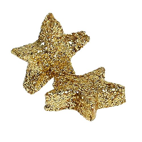 Floristik24 Stern Glitter 1,5cm zum Streuen Gold 144St