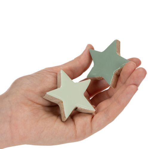 Holzstern Deko Set für Tisch und Fensterbank 5cm 9St | Floristik24.de