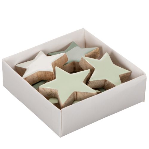 Holzstern Deko Set für Tisch und Fensterbank 5cm 9St | Floristik24.de