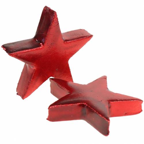 Floristik24 Deko Sterne Rot 4cm 12St