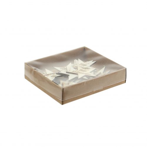 Floristik24 Stern Frohe Weihnachten Natur 5cm 30St