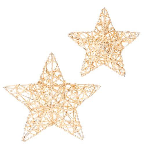 Deko Stern Set aus Draht zwei Größen 10cm 12St kaufen | Floristik24.de