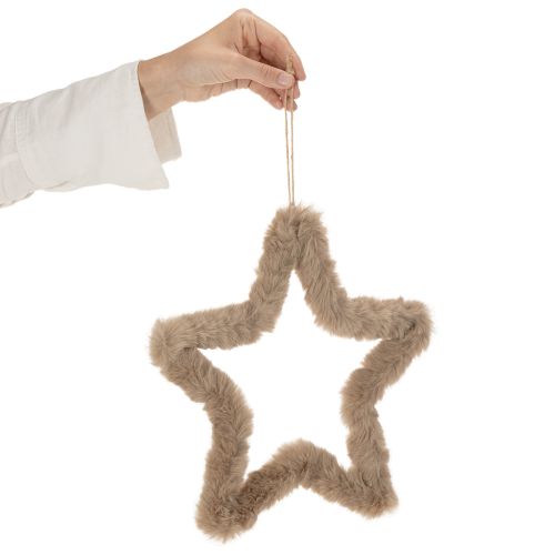 Deko Stern Kunstfell zum Aufhängen 30cm 3St | Floristik24.de