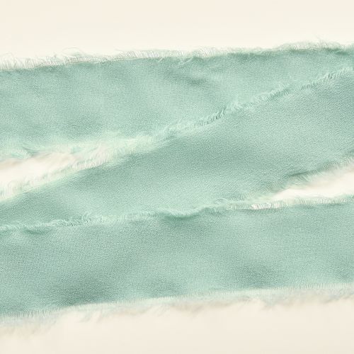 Artikel Stoffband Deko Band mit Fransen Salbeigrün 40mm 15m