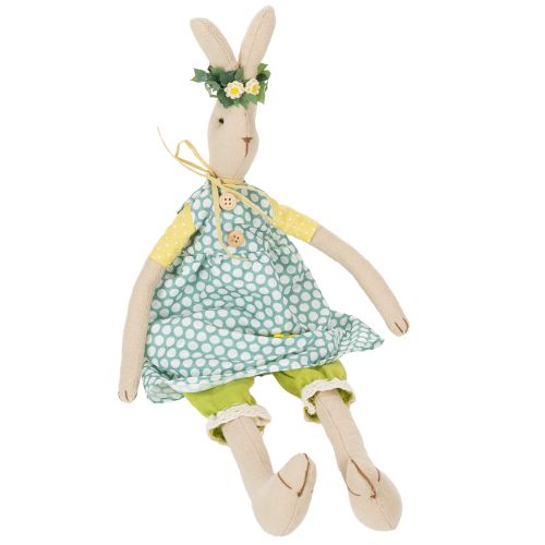 Floristik24 Stoffhase für Ostern, Osterhase mit Kleidung, Hasenmädchen H43cm