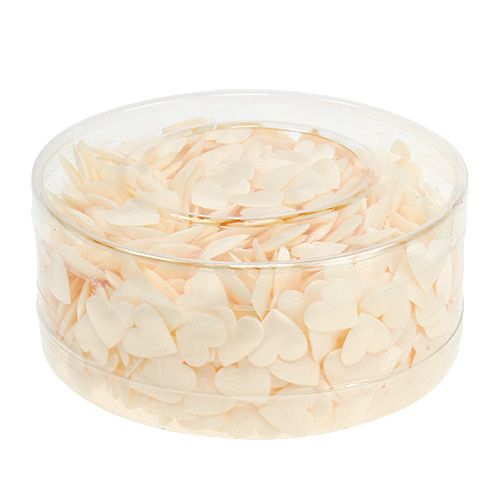 Floristik24 Stoffherz zum Streuen Creme 800St