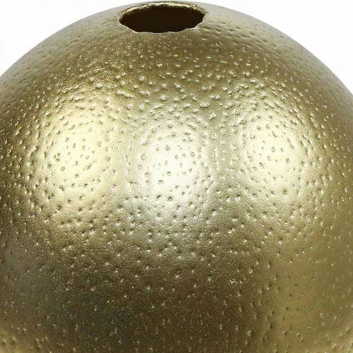 Straußenei Deko Ausgeblasen Osterdeko Gold Ø12cm H14cm | Floristik24.de