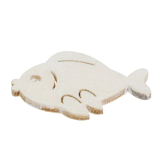 Floristik24 Streu-Fische Weiß 4cm 48 St