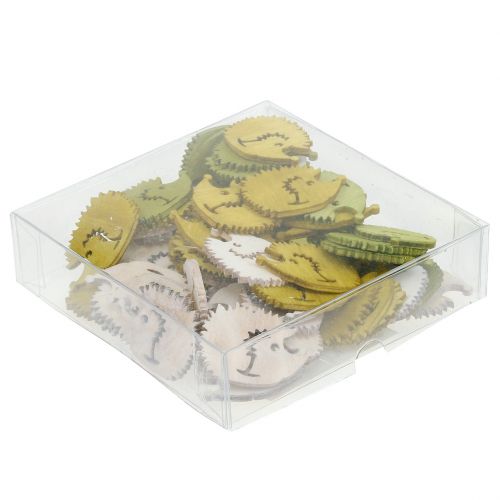 Floristik24 Streudeko Igel aus Holz bunt sortiert 4cm 72 St