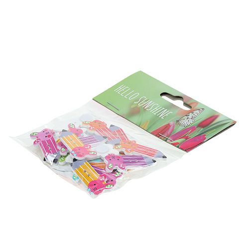 Floristik24 Streudeko Knöpfe Bleistift Partydeko 24 St