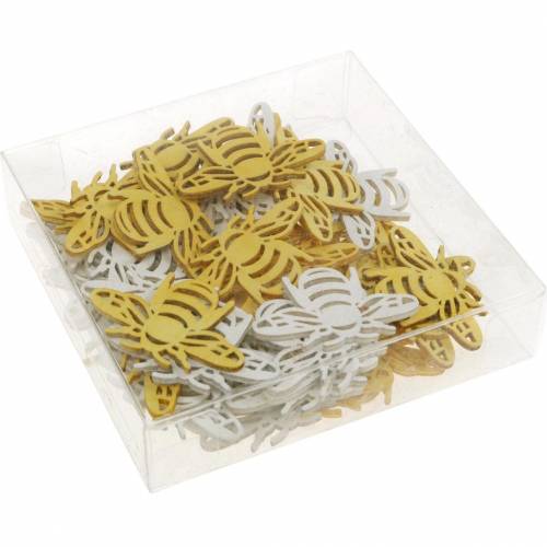 Floristik24 Streudeko Biene, Frühling, Holz-Bienen zum Basteln, Tischdeko 48 St