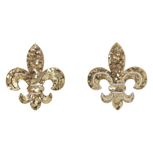 Streudeko Holz Tischdeko Weihnachten Lilie Gold 4cm 72 St