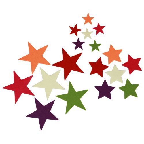 Streudeko Sterne, Streuteile Weihnachten Bunt 108 St