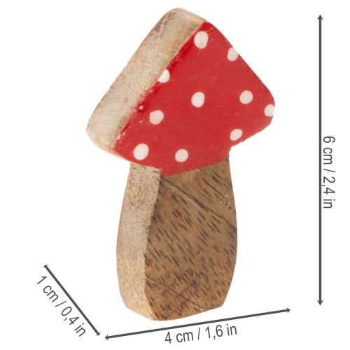 Artikel Pilze Deko Holz für Tischdekoration und Geschenke 6cm 8St