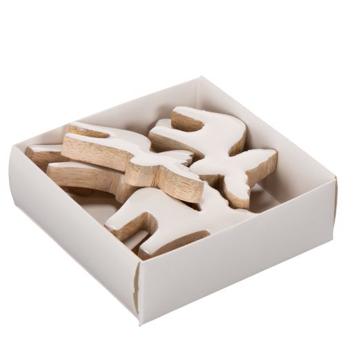 Elch Dekofigur Holz stehend Streudeko Weihnachten 6cm 8St | Floristik24.de