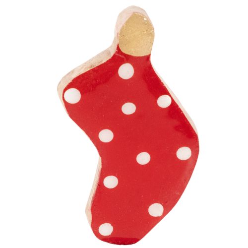 Socken gepunktet Tischdeko Weihnachten 6cm 8St | Floristik24.de