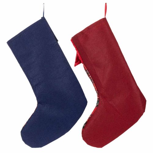 Nikolausstiefel kariert mit