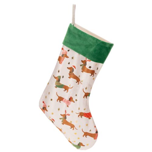 Weihnachtssocke mit Dackel Motiv 50cm kaufen | Floristik24.de