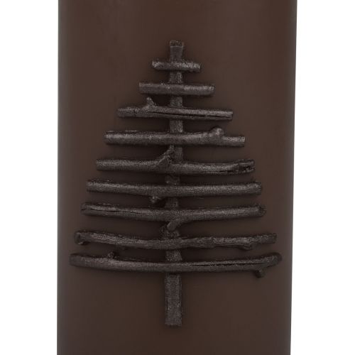 Artikel Weihnachtskerze Dunkelbraun 150/70mm Advent Deko Kerzenschein