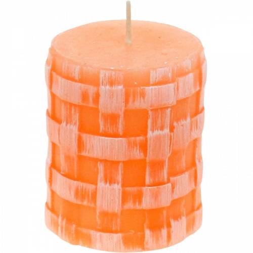 Artikel Stumpenkerzen Rustic Orange 80/65 Kerze rustikal Wachskerzen 2St