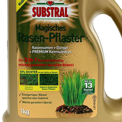 Substral Magisches Rasenpflaster Rasensamen mit Substrat 1kg
