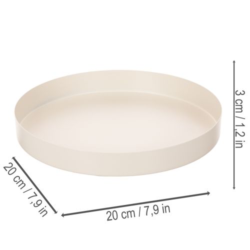 Tablett rund Dekoschale für Wohnaccessoires 20cm | Floristik24.de