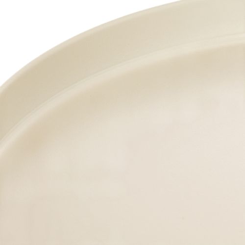 Dekotablett rund Creme 30 cm auf Fuß für Tischdeko | Floristik24.de