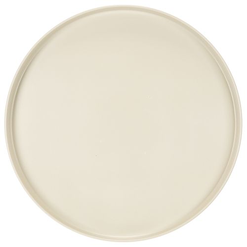 Dekotablett rund Creme 30 cm auf Fuß für Tischdeko | Floristik24.de