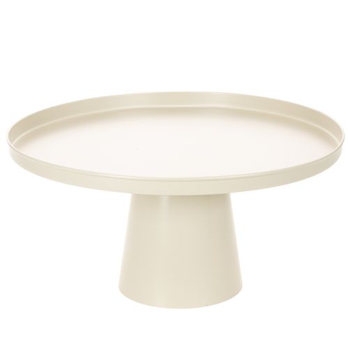 Dekoteller rund beige 40 cm hoher Fuß kaufen | Floristik24.de