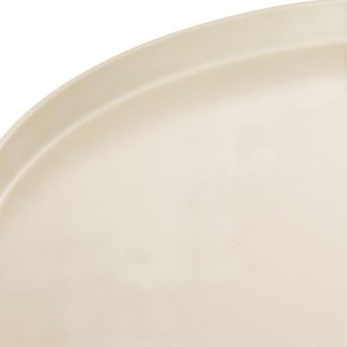 Dekoteller rund beige 40 cm hoher Fuß | Floristik24.de