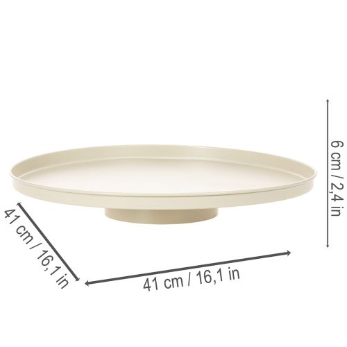 Dekoplatte für Blumen Metall rund 41 cm Tischdisplay | Floristik24.de